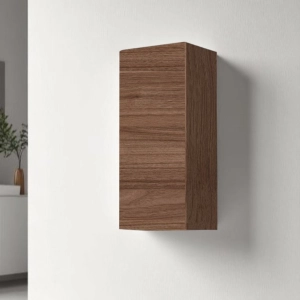 Suspended wall unit 30x22 with reversible door Noce