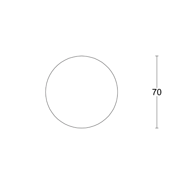 Miroir salle de bain rond rétroéclairé led 70x70 cm