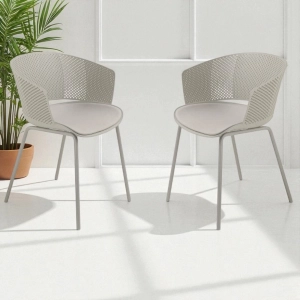 Light Gray polypropylene chair and polyurethane padding CUTOLO 2 chairs