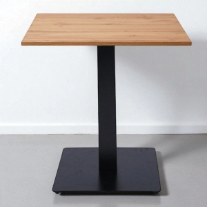 Tavolo ristorante bar quadrato 70x70 cm con piano laminato Rovere Nodato H 75