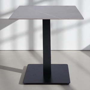 Tavolo pub ristorante bar quadrato 70x70 cm Top per esterno effetto Cemento H 75