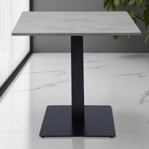 Tavolo da bar ristorante quadrato 80x80 cm con piano laminato Cemento H 75