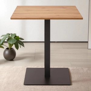 Tavolo da bar quadrato 60x60 cm con piano laminato Rovere Nodato H 107