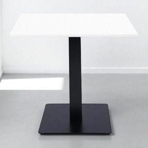 Tavolo da bar ristorante quadrato 80x80 cm con piano laminato Bianco frassino H 75