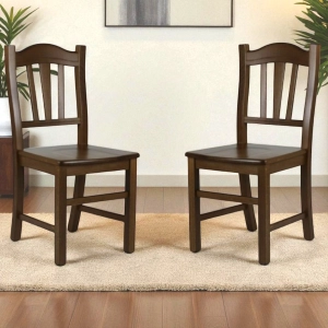 Massivholzstuhl mit Nussbaumsitz SILVANA 2er Set