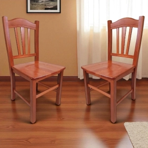 Massivholzstuhl mit Kirschholzsitz SILVANA 2er Set