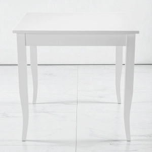 Tavolo fisso in legno con gamba a sciabola RISTORANTE 80x80 Bianco Frassino