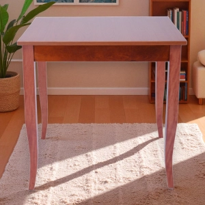 Tavolo fisso in legno con gamba a sciabola RISTORANTE misura 80x80 CILIEGIO