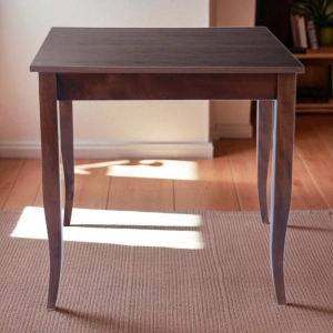 Tavolo fisso in legno gamba a sciabola RISTORANTE misura 90x90 NOCE