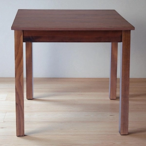 Tavolo fisso in legno con gamba quadrata RISTORANTE misura 80x80 NOCE