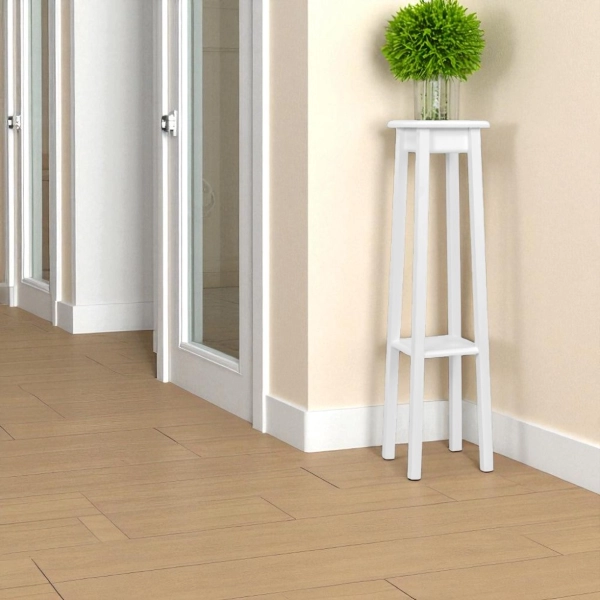 Colonna arredo portavaso in legno BIG H110 Laccato Bianco