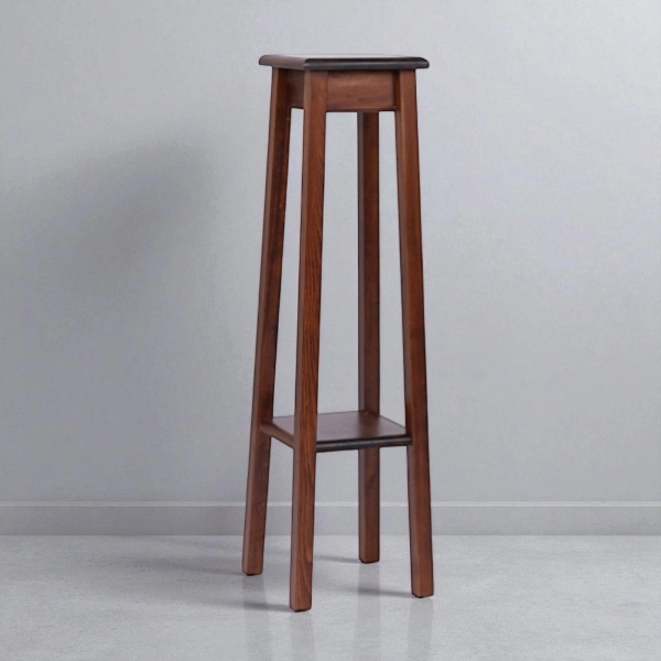 Columna portajarrones de madera MEDIUM H97 nogal