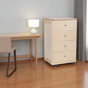 Giada chest of drawers cart with ceramic tile top,natural