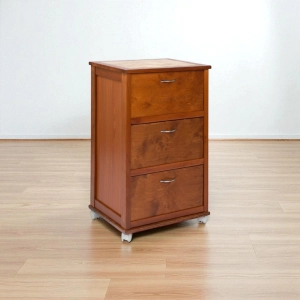 Cabinet cart with flap doors with tile top.CHERRY