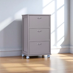 Carrello mobiletto con ante a ribalta e piano in mattonelle TORTORA