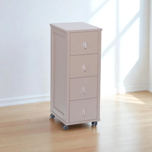 Carrello cassettiera POKERINO in legno a 4 cassetti TORTORA