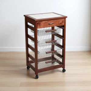 Carrello VESUVIO portafrutta senza base NOCE