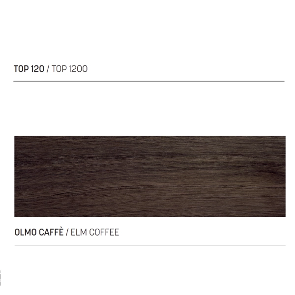 Hängendes Holzregal 120 cm für ELBA Olmo Caffè Waschbecken im Badezimmer