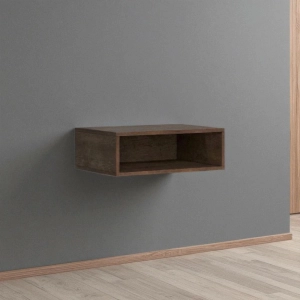 Isoka walnut mobile open wall unit 60x20