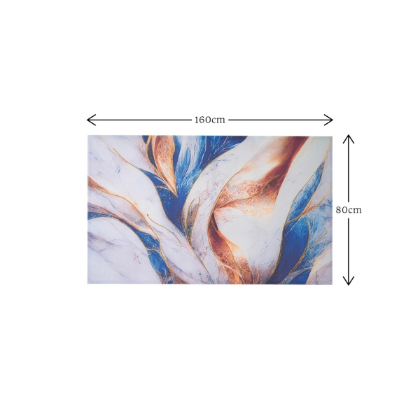 Cuadro moderno 80x160 cm sobre lienzo con marco de madera con diseño abstracto de mármol