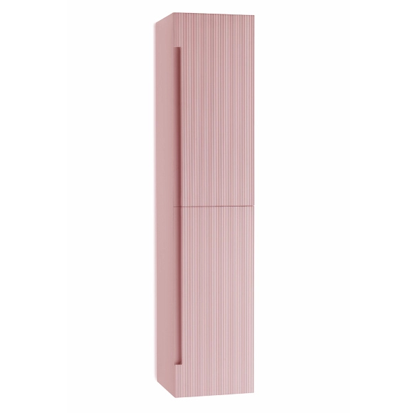 Colonna bagno reversibile h 160x35 cm Rosa Polvere RIGHE