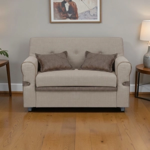 Divano 2 Posti MERIS L124 cm in Tessuto - Tortora