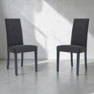 Esszimmerstuhl aus Stoff in Anthrazit DENVER – 2er-Set