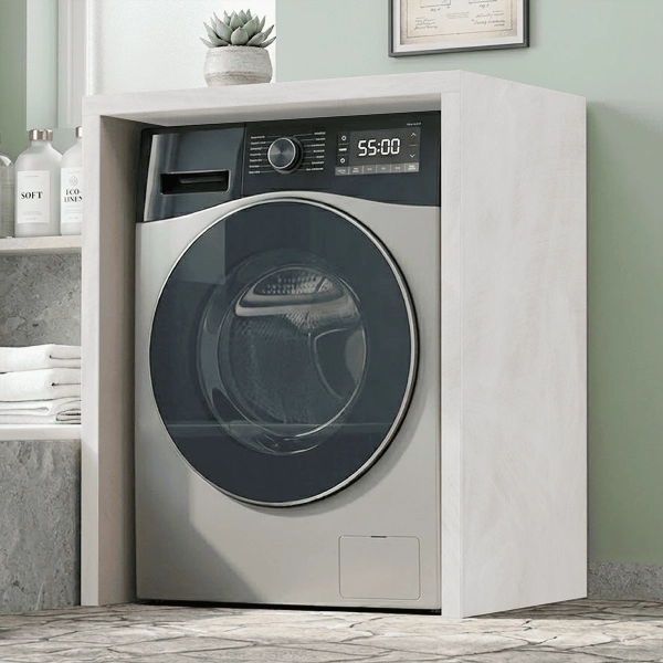 Meuble ouvert pour lave-linge en bois 79x91 cm Spatule Gris