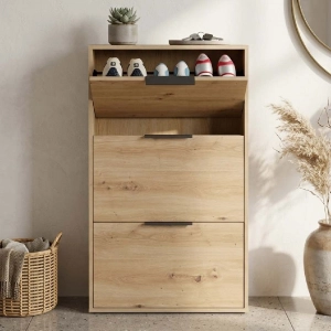 Olant Shoe Cabinet 65x106h cm in wood 3 Doors Oak