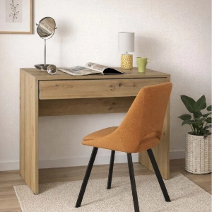 Paldir Office Desk 100x82h cm with Oak Wood Drawer