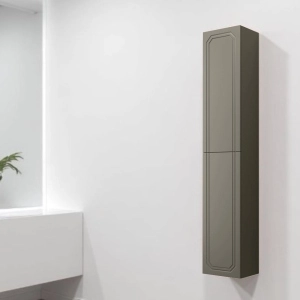 Colonna da bagno sospesa MAYA reversibile a 2 ante Creta Opaco