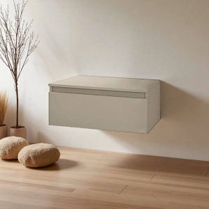 Cassetto bagno sospeso nobilitato 80 cm NILYA Tortora Opaco