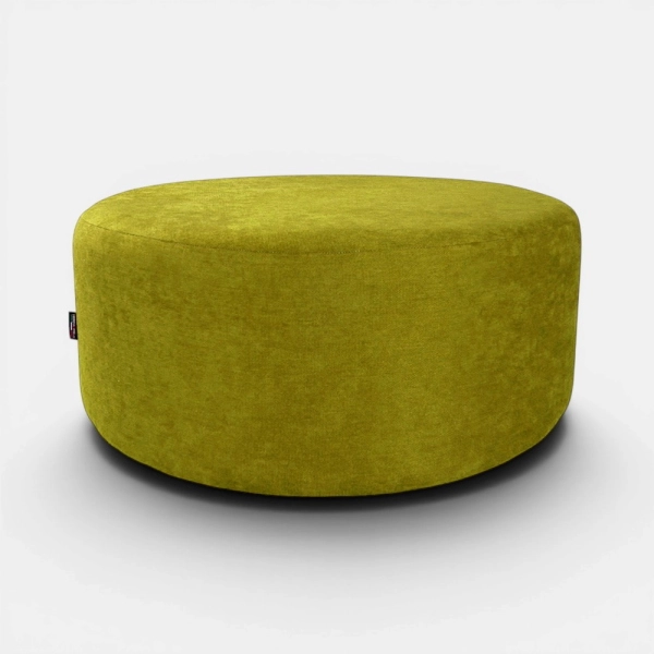 Pouf Rond Dante L70 cm en Tissu Anti-Tache VERT