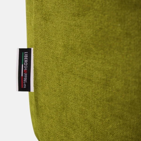 Pouf Rond Dante L70 cm en Tissu Anti-Tache VERT