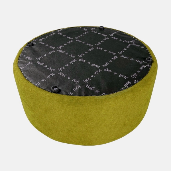 Pouf Rond Dante L70 cm en Tissu Anti-Tache VERT