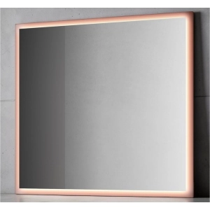 Specchio LED Wave Retroilluminato da Bagno con Cornice Laccata - 80 cm
