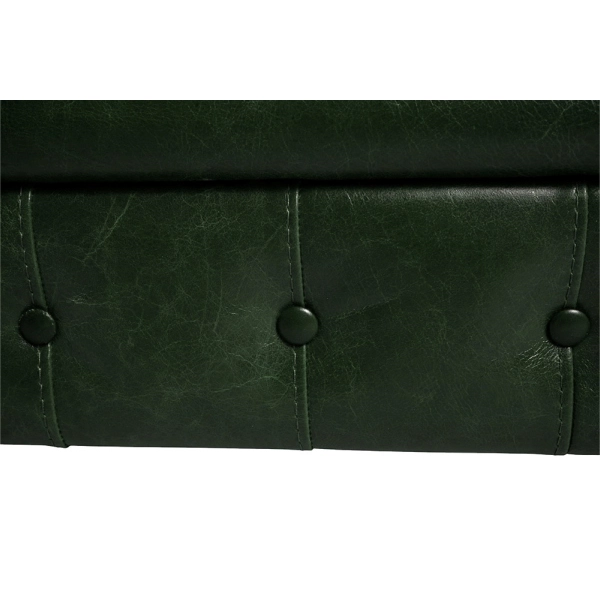 Canapé Chesterfield Royal en cuir véritable L175 cm Vintage - Vert