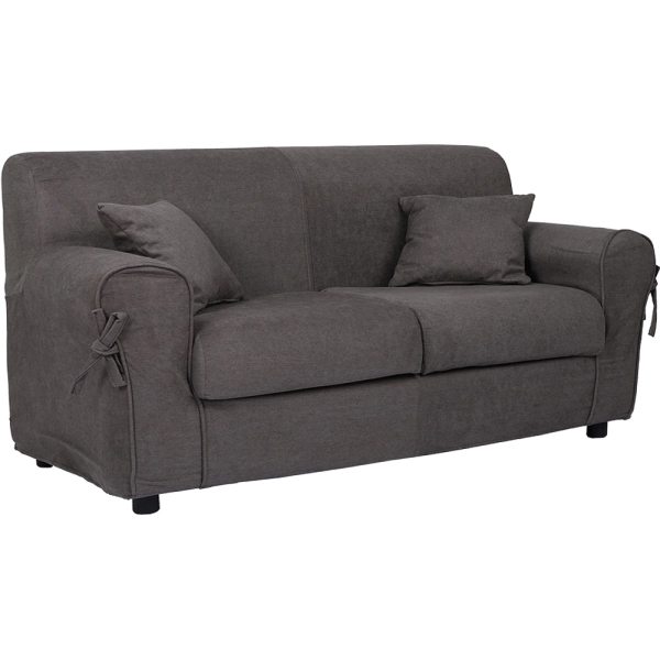 Canapé-lit 3 places VERONA 200 cm tissu déhoussable Gris