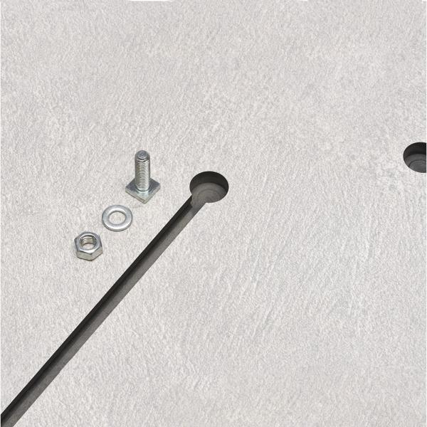 Plateau de table carrée de bistrot extérieur en HPL Chêne Rustique 80x80 cm