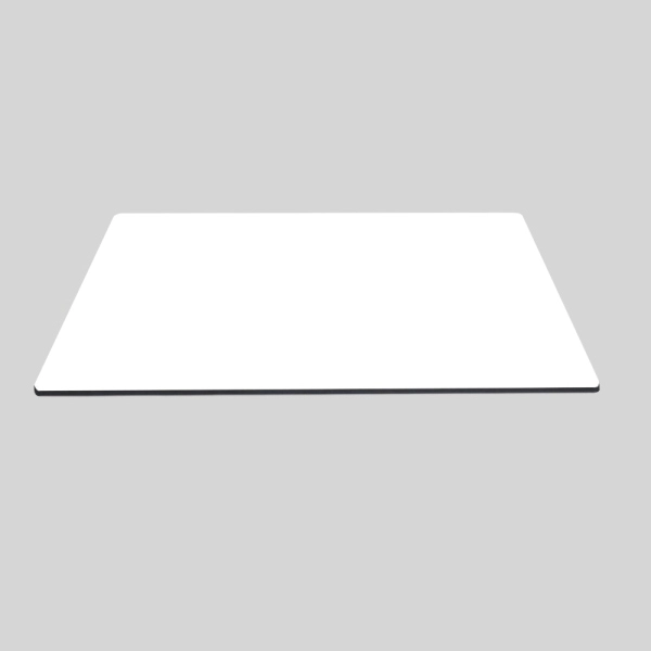 Plateau de table carré de bar extérieur en HPL Blanc 80x80 cm