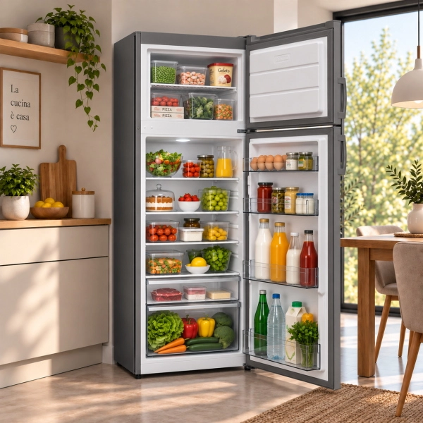 Réfrigérateur Double Porte 145x54 cm 230L Gris Atlantic