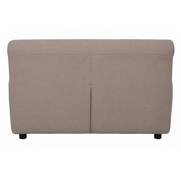Canapé 2 Places Taupe - Tissu Déhoussable 124 cm BOLOGNA