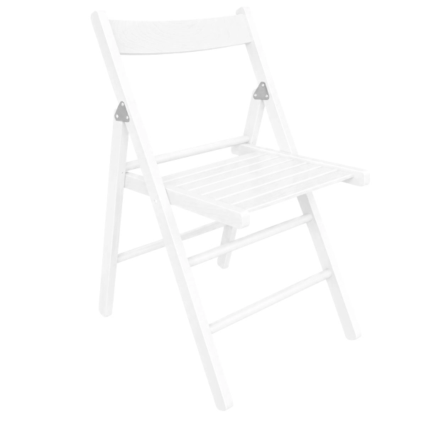 Silla Plegable de Madera de Colores BLANCO 1 PIEZA
