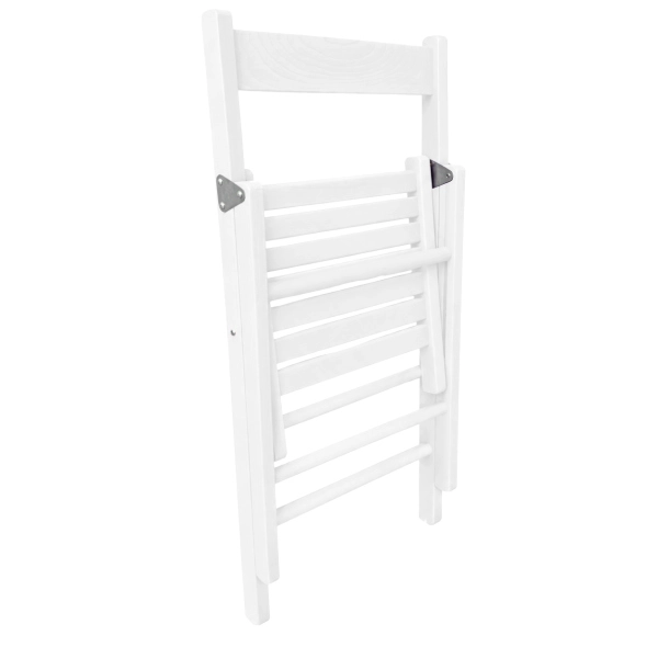 Silla Plegable de Madera de Colores BLANCO 1 PIEZA