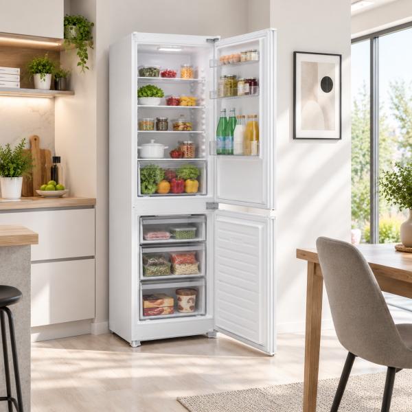 Frigorifero da incasso Doppia Porta 177x54 cm 320L Atlantic Bianco