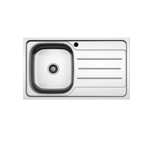 Lavello incasso 1 vasca SX 80x50 cm acciaio inox con Gocciolatoio