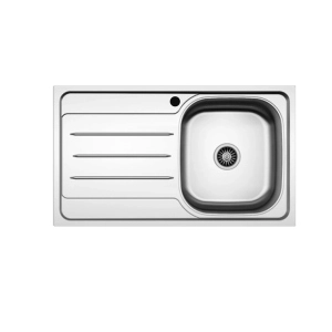 Lavello incasso 1 vasca DX 80x50 cm acciaio inox con Gocciolatoio