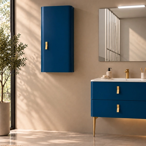 Hängeschrank wendbar 35x71 cm Krua Mattblau