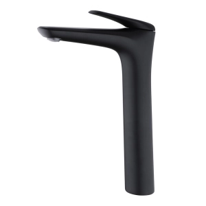 Rubinetto Alto Lavabo Bagno Ottone Nero Opaco
