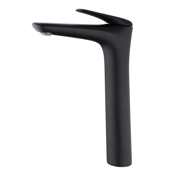 Rubinetto Alto Lavabo Bagno Ottone Nero Opaco